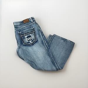 Flypaper Jeans Mens 36x28 Grunge 90s Y2K Boot Jeans Casual Denim Streetwear